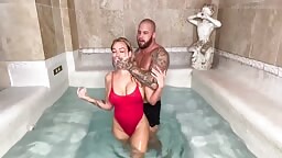 Jenna Hoskins Is Bound, Gagged Fucked Hard In A Jacuzzi By Stranger